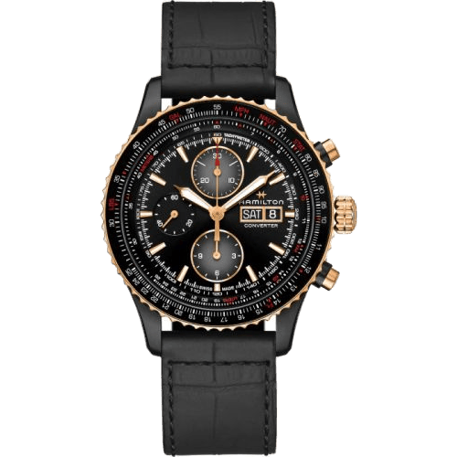 Khaki Aviation Converter Auto Chrono PVD / Rose Gold / Black