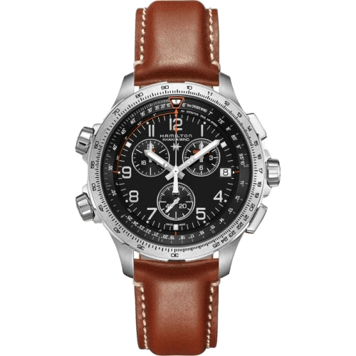 Khaki Aviation X-Wind GMT Chrono Quartz Stainless Steel / Black