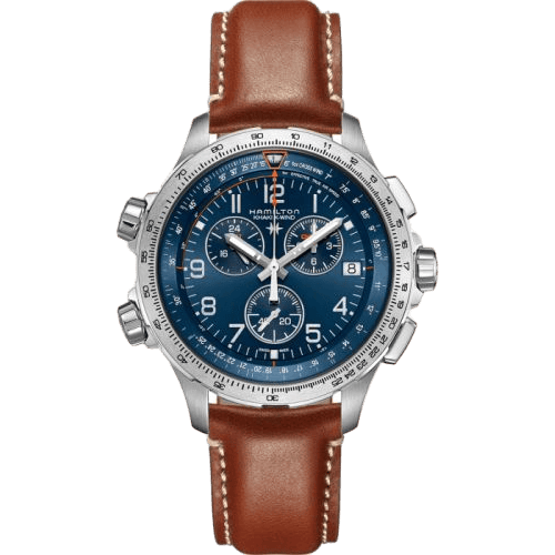 Hamilton Khaki Aviation X-Wind GMT Chrono Quartz Stainless Steel / Blue H77922541