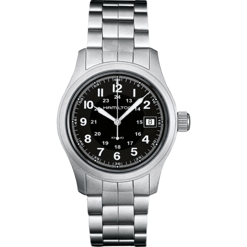 Hamilton Khaki Field Quartz 38 Stainless Steel / Black / Bracelet H68411133