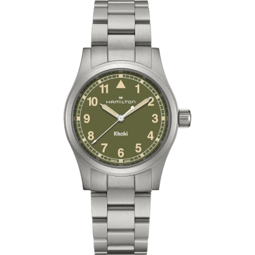 Khaki Field Quartz 38 Stainless Steel / Green / Bracelet