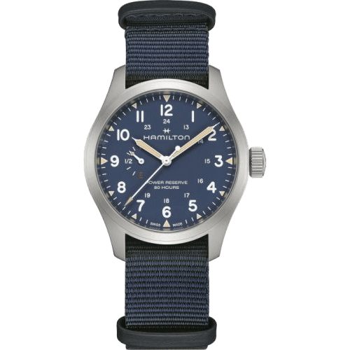 Hamilton Khaki Field Mechanical Power Reserve Stainless Steel / Blue H69509940