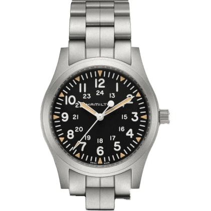 Hamilton Khaki Field Mechanical 42 Black / Bracelet H69529133