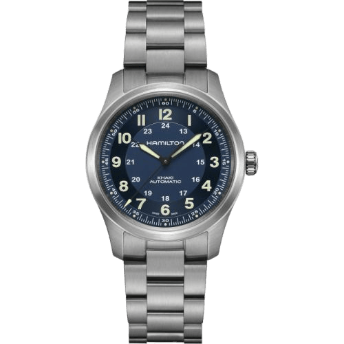 Hamilton Khaki Field Titanium Auto 38 / Blue / Bracelet H70205140