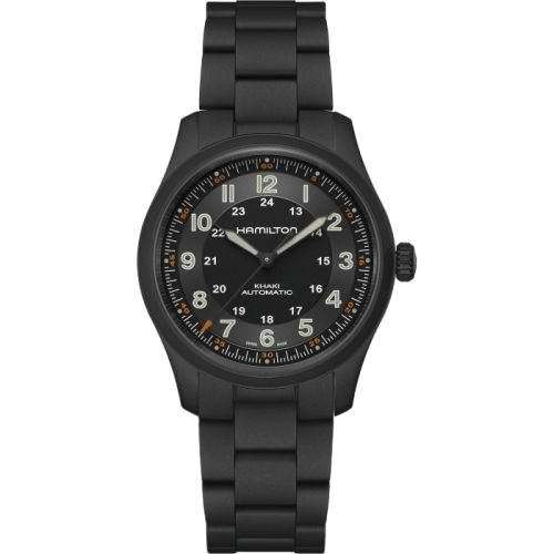 Hamilton Khaki Field Titanium Auto 38 / PVD / Black / Bracelet H70215130