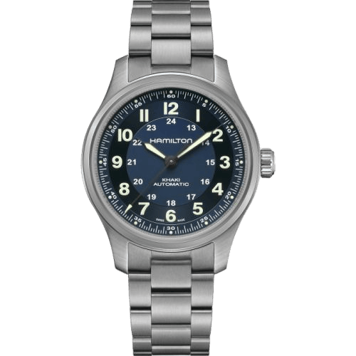 Hamilton Khaki Field Titanium Auto 42 / Blue / Bracelet H70545140