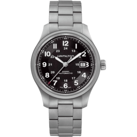 Hamilton Khaki Field Titanium Auto 42 / Black / Bracelet H70565133