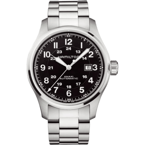 Hamilton Khaki Field Officer Automatic 44 Stainless Steel / Black / Bracelet H70625133