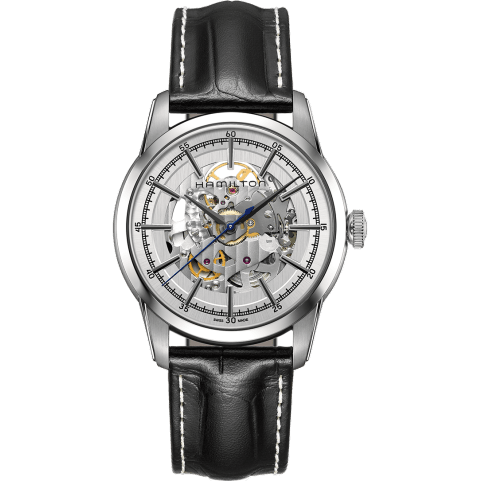 Railroad 42 Skeleton Auto Stainless Steel / Silver