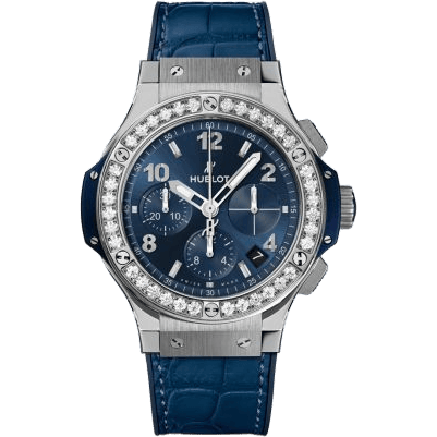 Big Bang Original 41 Stainless Steel - Diamond / Blue / Alligator