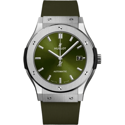 Hublot Classic Fusion 45 Titanium / Green / Rubber 511.NX.8970.RX