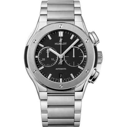 Hublot Classic Fusion 45 Chronograph Titanium / Black / Bracelet 520.NX.1170.NX