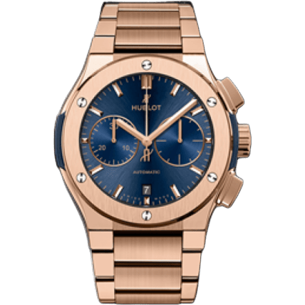 Hublot Classic Fusion 45 Chronograph King Gold / Blue / Bracelet 520.OX.7180.OX