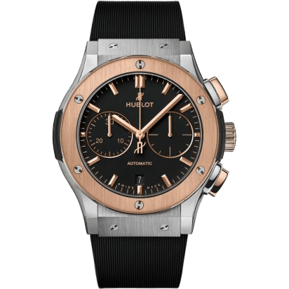 Hublot Classic Fusion 45 Chronograph Titanium - King Gold / Black / Rubber 521.NO.1181.RX