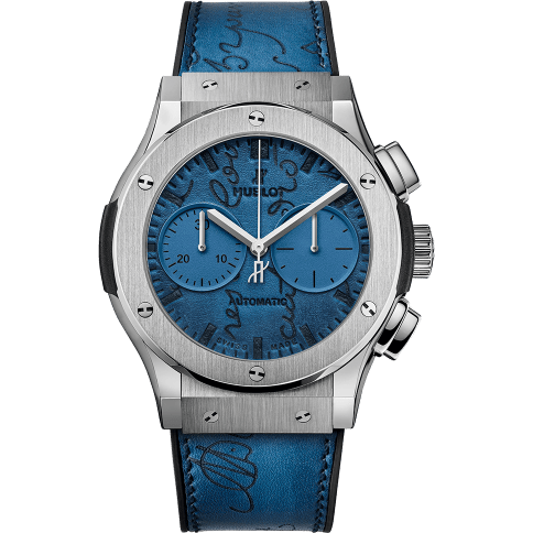 Hublot Classic Fusion 45 Chronograph Berluti Scritto Ocean Blue 521.NX.050B.VR.BER18