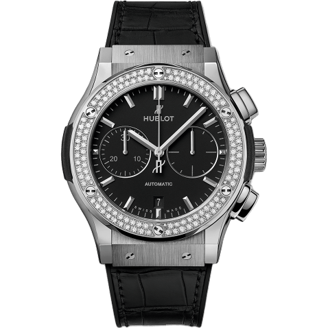 Hublot Classic Fusion 45 Chronograph Titanium / Diamonds 521.NX.1171.LR.1104