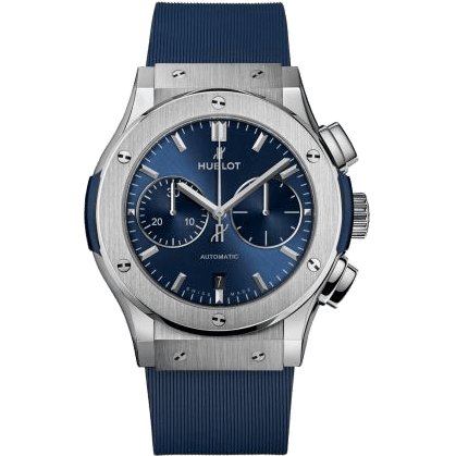 Hublot Classic Fusion 45 Chronograph Titanium / Blue / Rubber 521.NX.7170.RX
