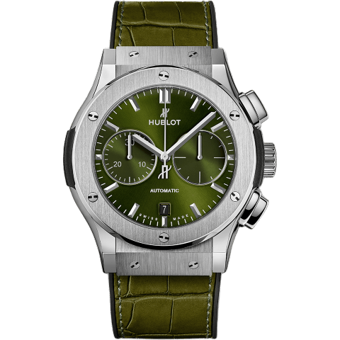 Hublot Classic Fusion 45 Chronograph Titanium / Green 521.NX.8970.LR