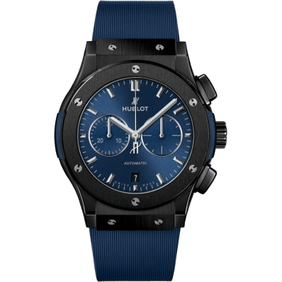 Hublot Classic Fusion 42 Chronograph Ceramic / Blue / Rubber 541.CM.7170.RX