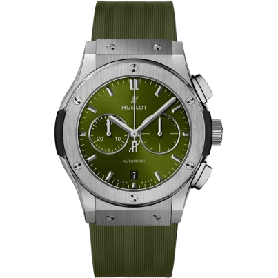Classic Fusion 42 Chronograph Titanium / Green / Rubber