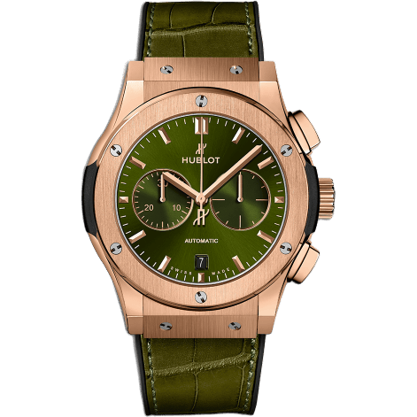 Hublot Classic Fusion 42 Chronograph King Gold / Green / Alligator 541.OX.8980.LR