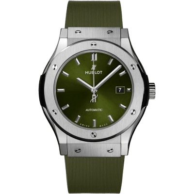 Hublot Classic Fusion 42 Titanium / Green / Rubber 542.NX.8970.RX