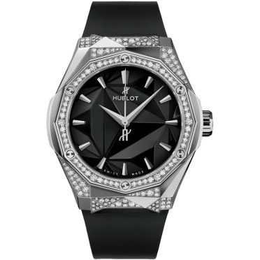 Hublot Classic Fusion Orlinski 40 Titanium - Alternative Pavé / Black / Rubber 550.NS.1800.RX.1804.ORL19