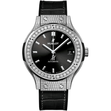 Classic Fusion 38 Titanium - Pavé / Black / Alligator