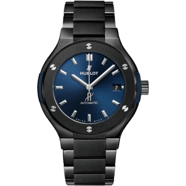 Hublot Classic Fusion 38 Ceramic / Blue / Bracelet 568.CM.7170.CM
