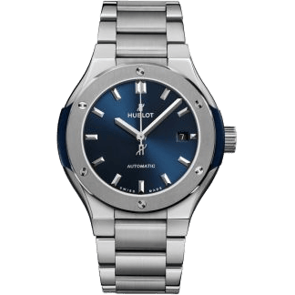 Hublot Classic Fusion 33 Titanium / Blue / Bracelet 585.NX.7170.NX