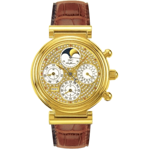 IWC Da Vinci Perpetual Yellow Gold / Paved / German IW3750-15
