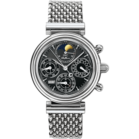 IWC Da Vinci Perpetual Stainless Steel / Black / German / Bracelet IW3750-32