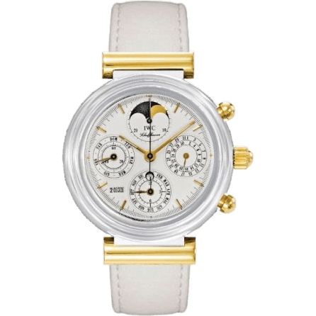IWC Da Vinci Perpetual White Ceramic / Yellow Gold / White / French IW3755-08