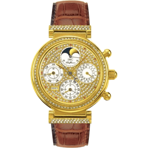 IWC Da Vinci Perpetual Yellow Gold / Diamond / Paved / Italian IW8153-06