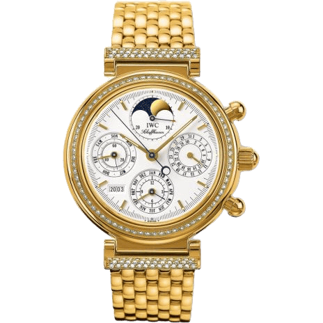 IWC Da Vinci Perpetual Yellow Gold / Diamond / White / German / Bracelet IW9253-01