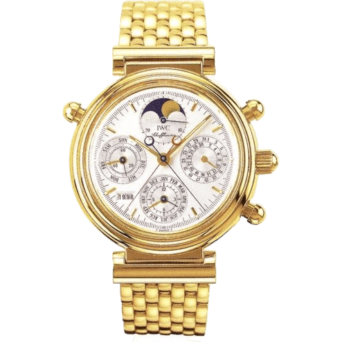 IWC Da Vinci Perpetual Rattrapante Yellow Gold / Silver / Italian / Bracelet IW9254-02