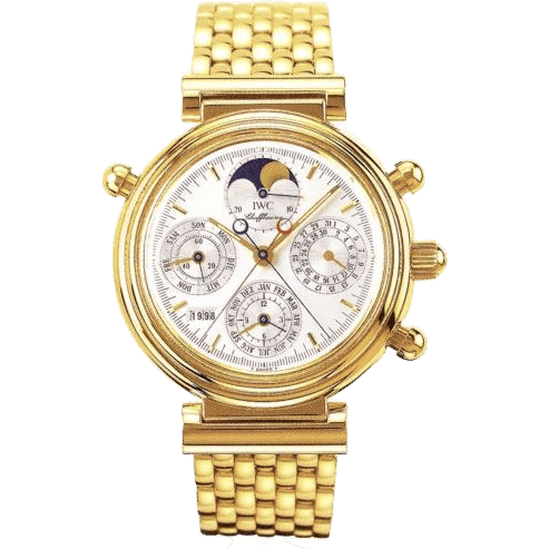 IWC Da Vinci Perpetual Rattrapante Yellow Gold / Silver / French / Bracelet IW9254-04