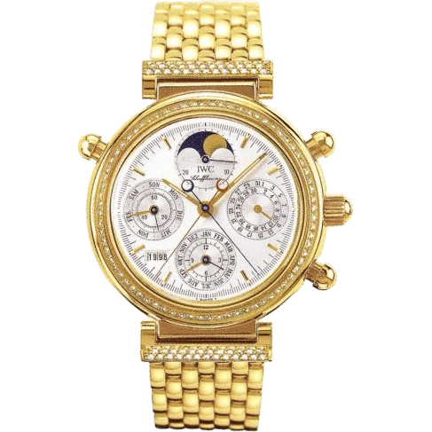 IWC Da Vinci Perpetual Rattrapante Yellow Gold / Diamond / Silver / English / Bracelet IW9255-03