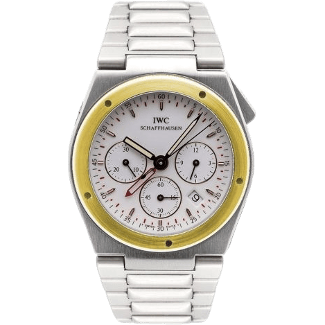 IWC Ingenieur Mecaquartz Chronograph Alarm Stainless Steel / Yellow Gold / White / Bracelet IW3805-04