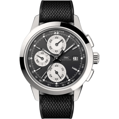 IWC Ingenieur Chronograph Custom Stainless Steel / Black-Silver-Black / Rubber IW3808-BW