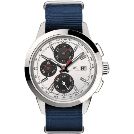 IWC Ingenieur Chronograph Custom Stainless Steel / Silver-Black-Red / NATO IW3808-CQ