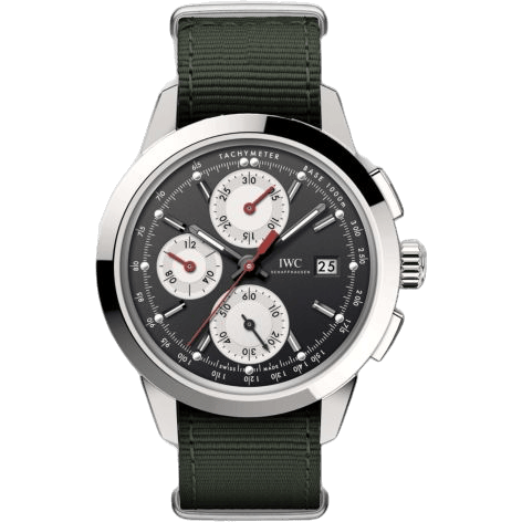 IWC Ingenieur Chronograph Custom Stainless Steel / Black-Silver-Red / NATO IW3808-DI
