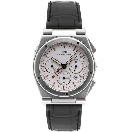 IWC Ingenieur Mecaquartz Chronograph Alarm Stainless Steel / White / Strap IW3815-03