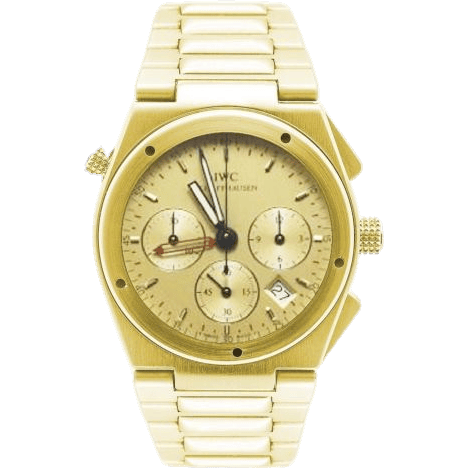 IWC Ingenieur Mecaquartz Chronograph Alarm Yellow Gold / Champagne / Bracelet IW9515-03