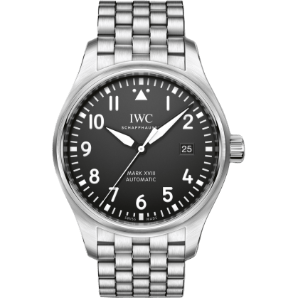 IWC Pilot's Watch Mark XVIII Stainless Steel / Black / Bracelet IW3270-15
