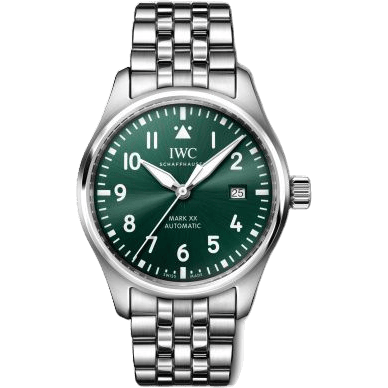 IWC Pilot's Watch Mark XX Stainless Steel / Green / Bracelet IW3282-06