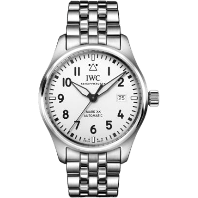 IWC Pilot's Watch Mark XX Stainless Steel / White / Bracelet IW3282-08