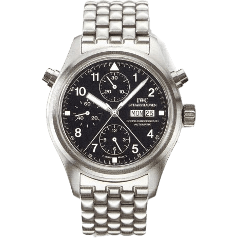 Pilot's Watch Doppelchronograph Stainless Steel / Black / English / Bracelet