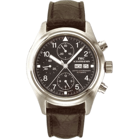 Pilot's Watch Doppelchronograph Stainless Steel / Black / English / Strap