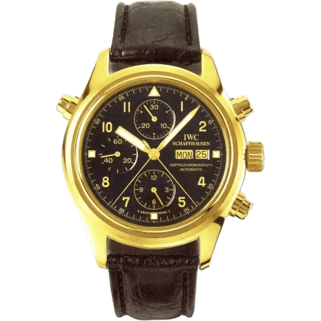 Pilot's Watch Doppelchronograph Yellow Gold / Black / Italian